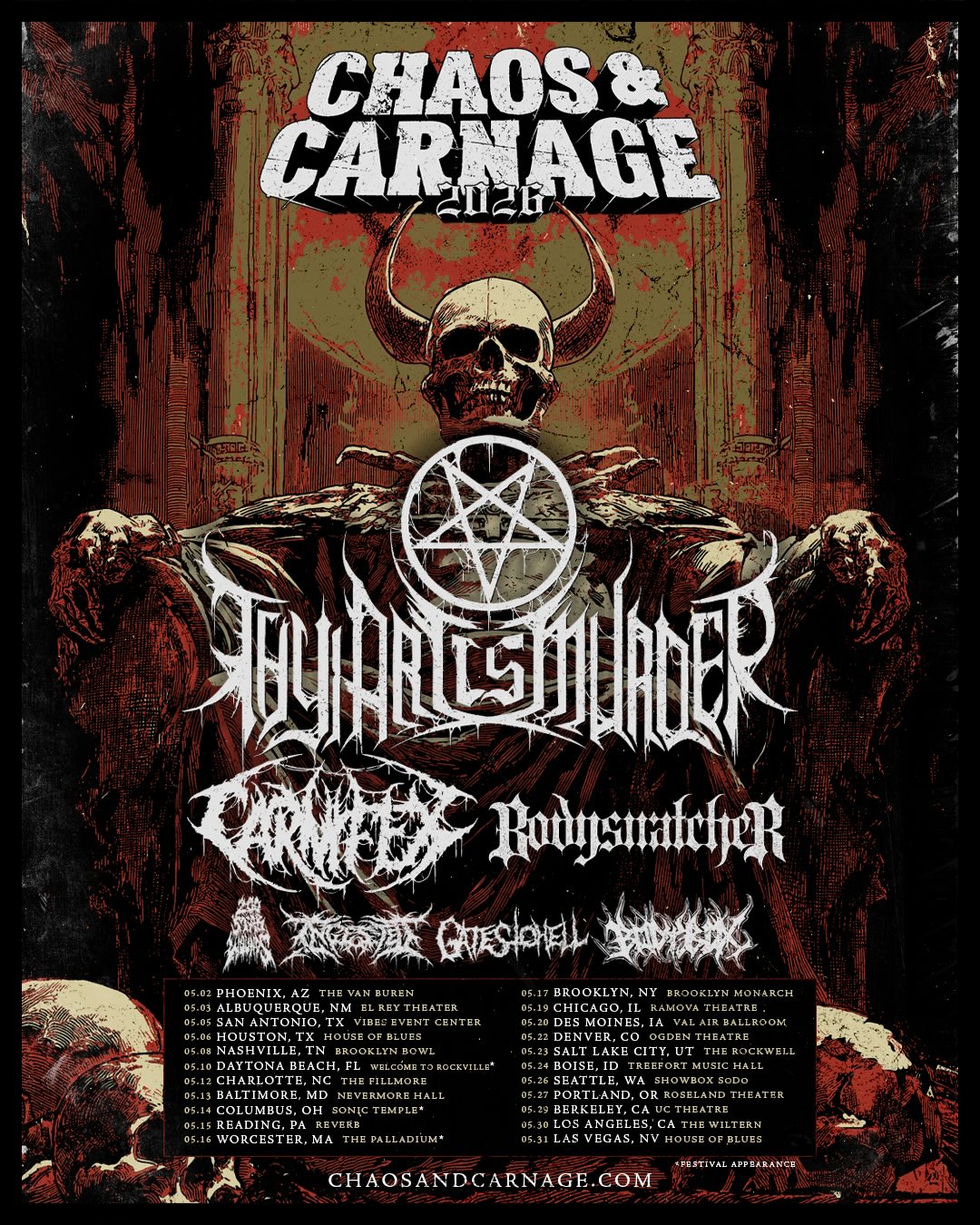 Hell Chose Me Tour Poster 2026
